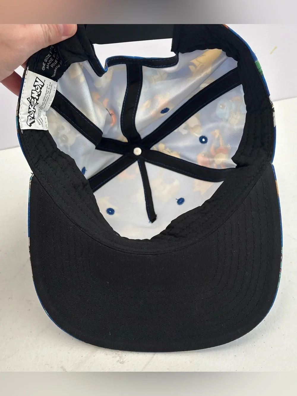 Pokémon Snapback Cap Pikachu Bulbasaur Charmander Squirtle Eevee Cubone 2024